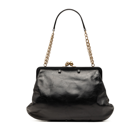 Chanel Handbags - Pre-Loved Chanel Glazed Calfskin Kiss Lock Frame Shoulder Bag